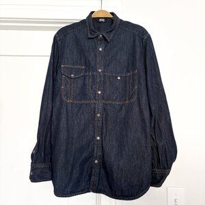 DIESEL Dark Blue Denim Shirt for Men, size Medium
